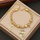 Eyes Hollow Out Palm Pendant Necklace For Women Punk Street Trend Neck Chain Jewelry 36L Stainless Steel Party Gift