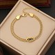 Eye Charm Link Chain Necklace, Stainless Steel 36L