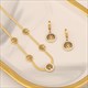 Personalized Life Tree Zircon Necklace Set Stainless Steel