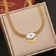 Blaues Auge Mesh Kette Halskette Set - Edelstahl Mode Schmuck