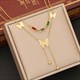 Zircon Butterfly Necklace With Stainless Steel Clavicle Chain
