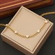 Rhinestone Heart Necklace Gold 36L Stainless Steel New Trendy Chain Choker Jewelry Gift Party For Women Girl