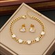 Rhinestone Heart Necklace Gold 36L Stainless Steel New Trendy Chain Choker Jewelry Gift Party For Women Girl
