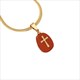 Stone Cross Clavicle Chain Stainless Steel Natural