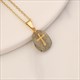 Stone Cross Clavicle Chain Stainless Steel Natural