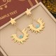Beads Retro Irregular Pendant Necklace For Women New Fashion Star Charm Double Layer Chain Jewelry Gift 36L Stainless Steel