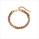 Colorful Thick Chain Necklace And Bracelet Set - Non-Fading Stainless Steel Jewelry