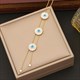 Round Eyes Tassel Long Pendant Necklace 36L Stainless Steel Non-Fading Chain Jewelry For Women