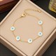Round Eyes Tassel Long Pendant Necklace 36L Stainless Steel Non-Fading Chain Jewelry For Women