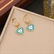 Turquoise Stainless Steel Eye Heart Pendant Necklace