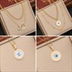 Runde Retro-Augen-Anhänger-Halskette für Damen, nicht verblassender Edelstahl-Schmuck