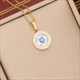 Runde Retro-Augen-Anhänger-Halskette für Damen, nicht verblassender Edelstahl-Schmuck
