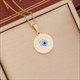 Runde Retro-Augen-Anhänger-Halskette für Damen, nicht verblassender Edelstahl-Schmuck