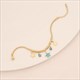 Multi Layer Chain Turquoise Eye Necklace Charm Stainless Steel
