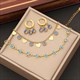 Women's Hollow Out Blue Eyes Heart Charm Clavicle Necklace