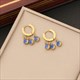 Women's Hollow Out Blue Eyes Heart Charm Clavicle Necklace