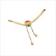Colorful Flower Pendant Necklace 36L Stainless Steel Bead Charm Clavicle Chain Jewelry