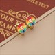 Colorful Flower Pendant Necklace 36L Stainless Steel Bead Charm Clavicle Chain Jewelry