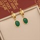Emerald Color Crystal Necklace For Women Punk Street Trend Snake Chain Choker Girls Jewelry Gifts 36L Stainless Steel