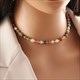Stone Pearl Beaded Necklace Jewelry Stainless Steel New Fashion Handmade Colourful Natural Party Gift For Women Girls