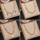 Blue Crystal Water Drop Necklace, Stainless Steel Eye Charm Pendant