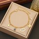 Blue Eye Pendant Necklace 36L Stainless Steel Choker Chain Jewelry
