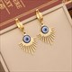 Blue Eye Pendant Necklace 36L Stainless Steel Choker Chain Jewelry