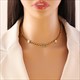 Stainless Steel Butterfly Pentagram Heart Necklace With Rough Chain
