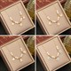 Butterfly Pentagram Heart Pendant Necklace Stainless Steel Shell Bead Chain Jewelry
