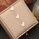 Butterfly Tassel Long Pendant Necklace 36L Stainless Steel Non-Fading Chain Jewelry