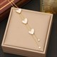 Butterfly Tassel Long Pendant Necklace 36L Stainless Steel Non-Fading Chain Jewelry
