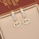 Eye Pendant Necklace Fashion Jewelry Set Gift 36L Stainless Steel New For Women Zircon Collar Chain Girls Beaded Lake Blue