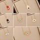 Multicolor Eye Pendant Necklace 36L Stainless Steel Chain