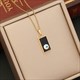 Multicolor Eye Pendant Necklace 36L Stainless Steel Chain
