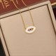 Multicolor Eye Pendant Necklace 36L Stainless Steel Chain
