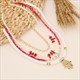 Soft Pottery Eye Pendant Necklace With Stainless Steel Collar Chain