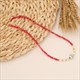Soft Pottery Eye Pendant Necklace With Stainless Steel Collar Chain