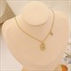 Stainless Steel Pendant Eye Necklace Clavicle Chain For Women