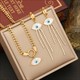 Eye Pendant Necklace Thick Chain Stainless Steel Non-Fading Jewelry