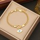 Eye Pendant Necklace Thick Chain Stainless Steel Non-Fading Jewelry