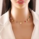 Multilayer Butterfly Star Choker Necklace, Stainless Steel With Colorful Stones
