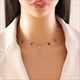 Multilayer Butterfly Star Choker Necklace, Stainless Steel With Colorful Stones