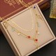Multilayer Butterfly Star Choker Necklace, Stainless Steel With Colorful Stones