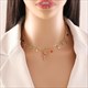 Multilayer Butterfly Star Choker Necklace, Stainless Steel With Colorful Stones