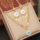 Water Drop Tassel Pendant Necklace Stainless Steel Clavicle Chain