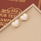 Love Heart Pearl Clavicle Necklace 36L Stainless Steel