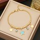 Star Moon Pendant Necklace Beaded Layered Collar Chain Jewelry Set