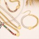 Colorful Square Crystal Necklace Stainless Steel Wedding Jewelry Set