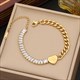 Colorful Square Crystal Necklace Stainless Steel Wedding Jewelry Set