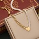 Colorful Square Crystal Necklace Stainless Steel Wedding Jewelry Set